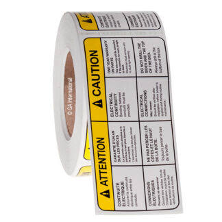 Industrial label sample - Escalent Labels